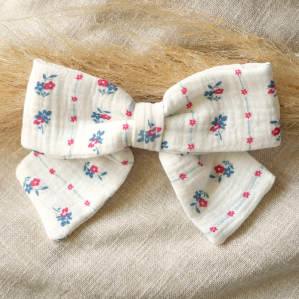 Barrette nœud Myosotis