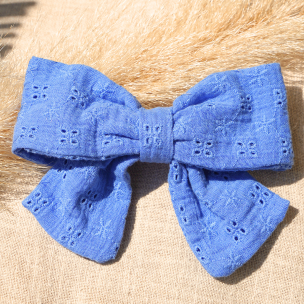 Barrette nœud Pia Bleu