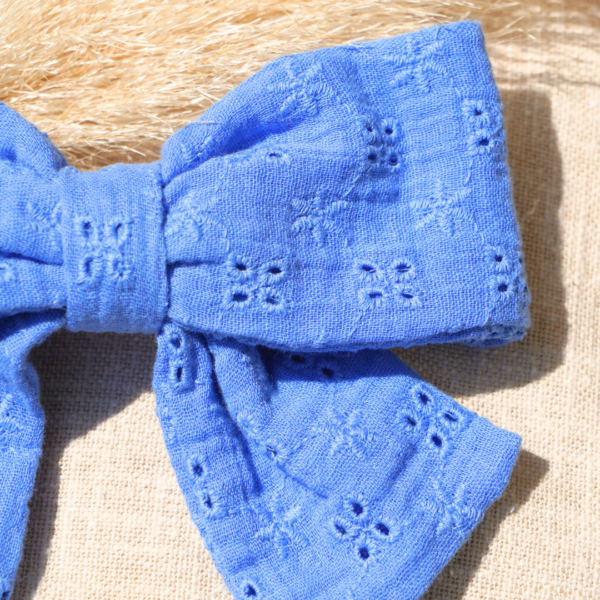 Barrette nœud Pia Bleu – Image 2